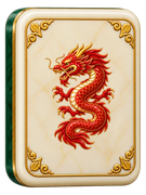 Roter Drache im Jade-Steineset
