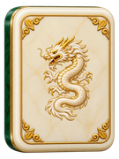 Weißer Drache im Jade-Steineset