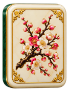 Pflaumenblüte im Jade-Steineset