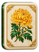 Chrysantheme im Jade-Steineset